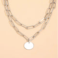 Choker Exaggerated Punk Circular Double Loop Necklace