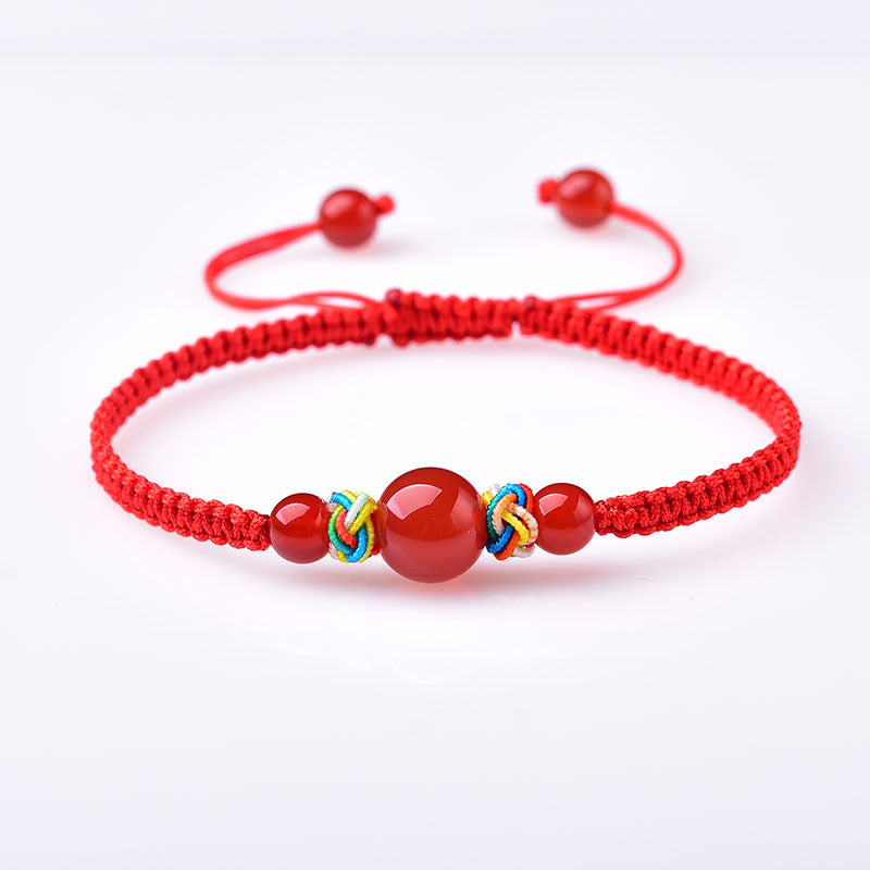 Agate Couple Jewelry Beaded Bracelet Red String