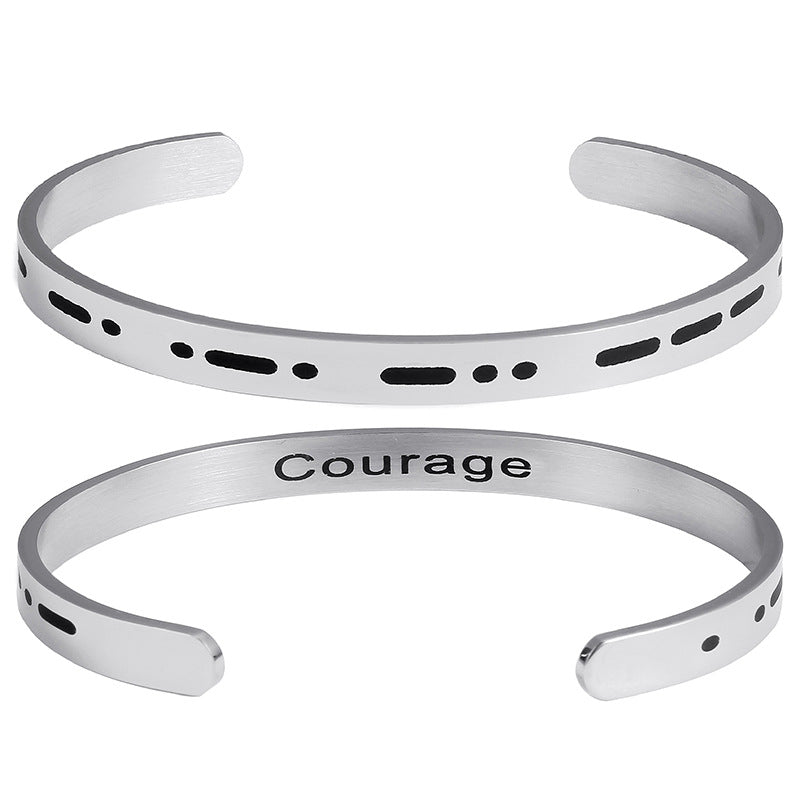 Euramerican Morse Password Letter Bracelet New