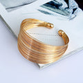 Metal wire smooth aperture cutout bracelet