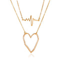 Women's Double Layer Personality ECG Frequency Pendant Necklace