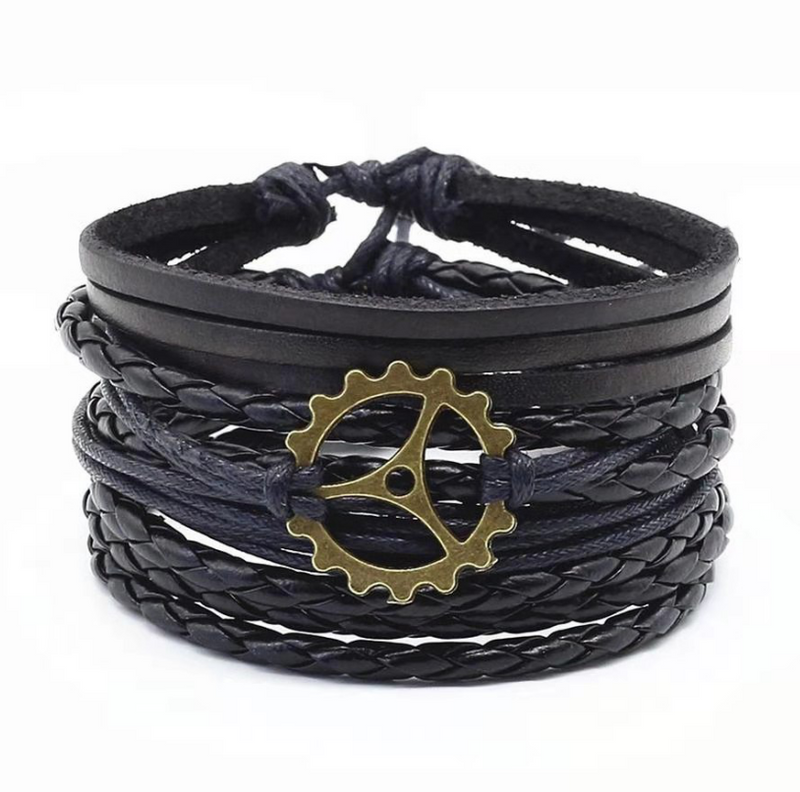 Men's Braided Leather Vintage Bracelet