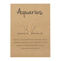Women's Twelve Constellation Chain Bracelet In Paper Card