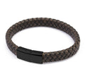 Stainless steel magnetic buckle leather leather rope