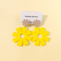 Simple And Beautiful Flowers Exaggerated Acrylic Earrings Personality Candy Color Temperament