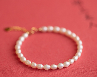Natural Freshwater  Grain Small Pearl Bracelet Female Winter Superfine Beads