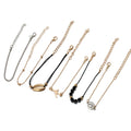 Fashion Alloy Shell Airplane Round Bead Chain Bracelet Six-Piece Set Combination Bracelet