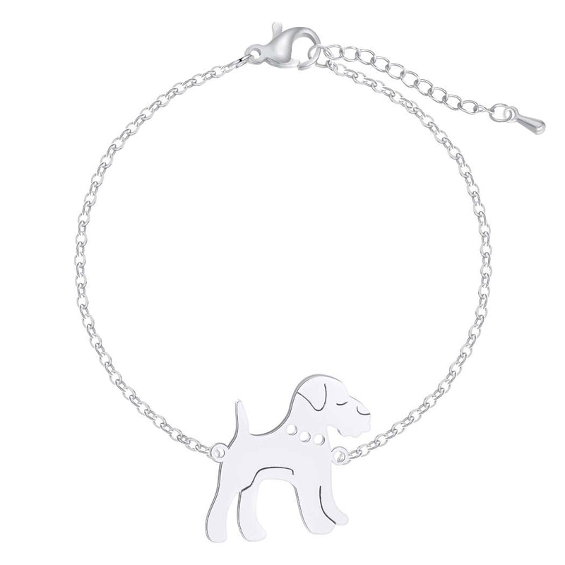 Cute Pug Pendant Stainless Steel Bracelet