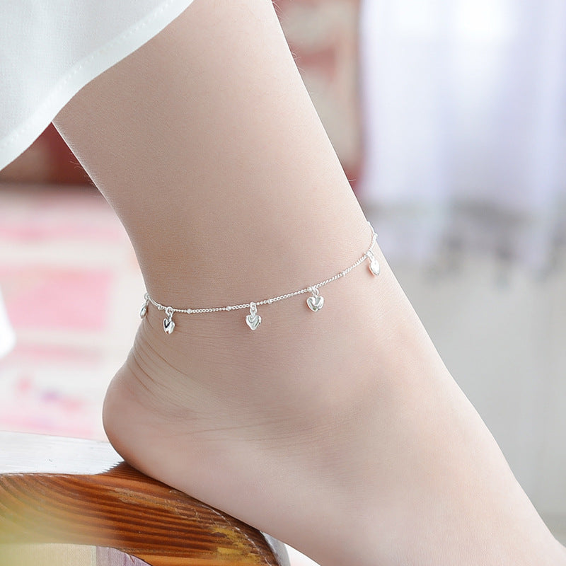 Minimalist Heart-Shaped Anklet