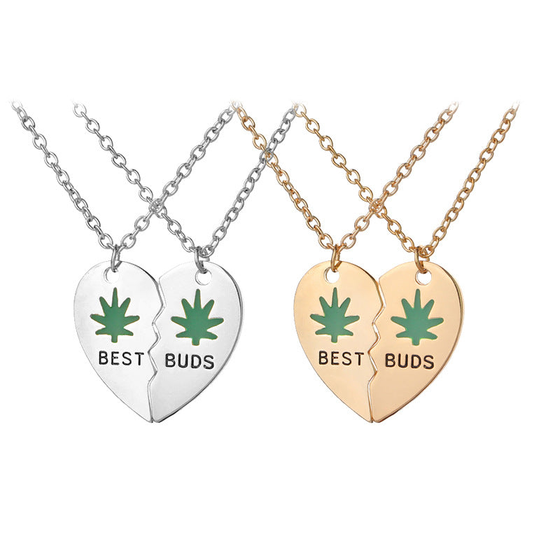 Best BUDS Two Petal Stitching Love Necklace