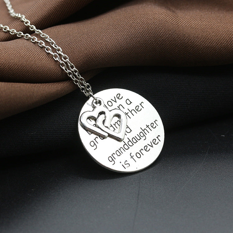 English Alphabet Round Love Heart Text