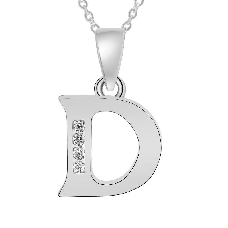 Europe and the United States 26 English alphabet fashion high-grade diamond necklace accessories