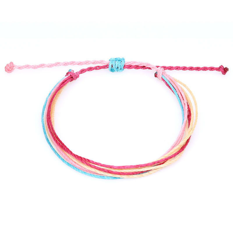 Wax Thread Braided Bracelet Bohemian South American Waterproof