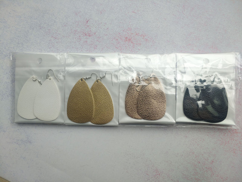 Composite leather earrings