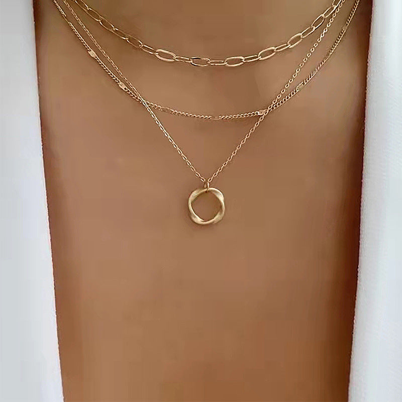 Regular Circle Pendant Fashion Necklace Street Shooting Trendy People