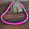 6MM mixed color soft clay necklace clavicle chain