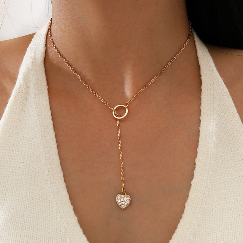 Geometric Clavicle Chain Creative Retro Simple Ring Necklace