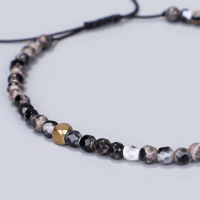 3mm Natural Stone Beads Tibetan Stone Beads Stretch Bracelet For Men Women Yoga Chakra Crystal Bead Bracelets