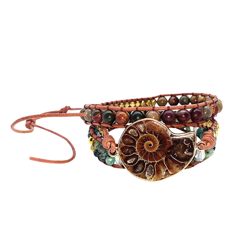 Natural Bohemian Stone Woven Bracelet