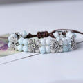 Four-leaf clover hand-woven bead chain