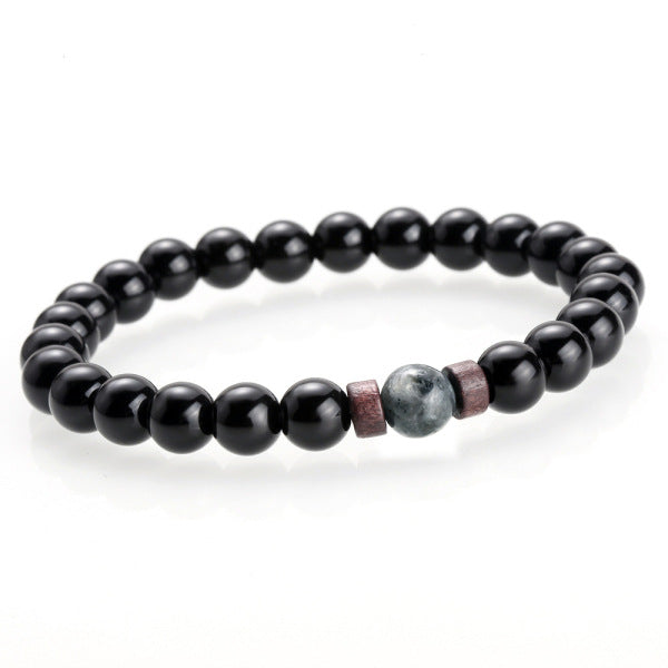 Fashion Men's Retro Volcanic Stone Yoga Bracelets