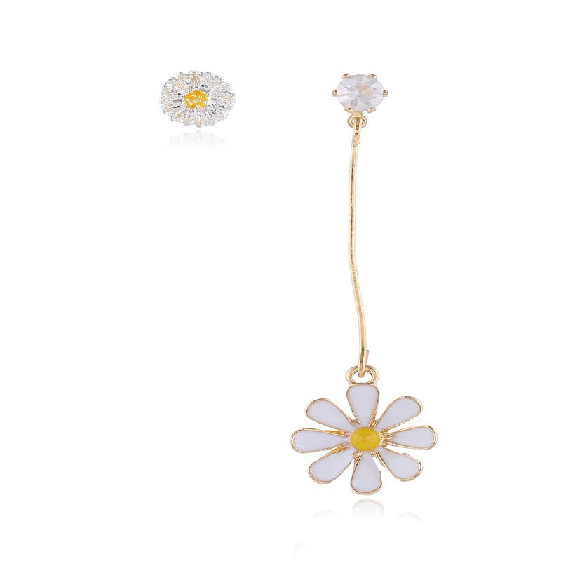 Two-Piece Set Of Frosty Little Daisy Earrings