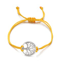 Simple hand-woven red rope tree of life bracelet