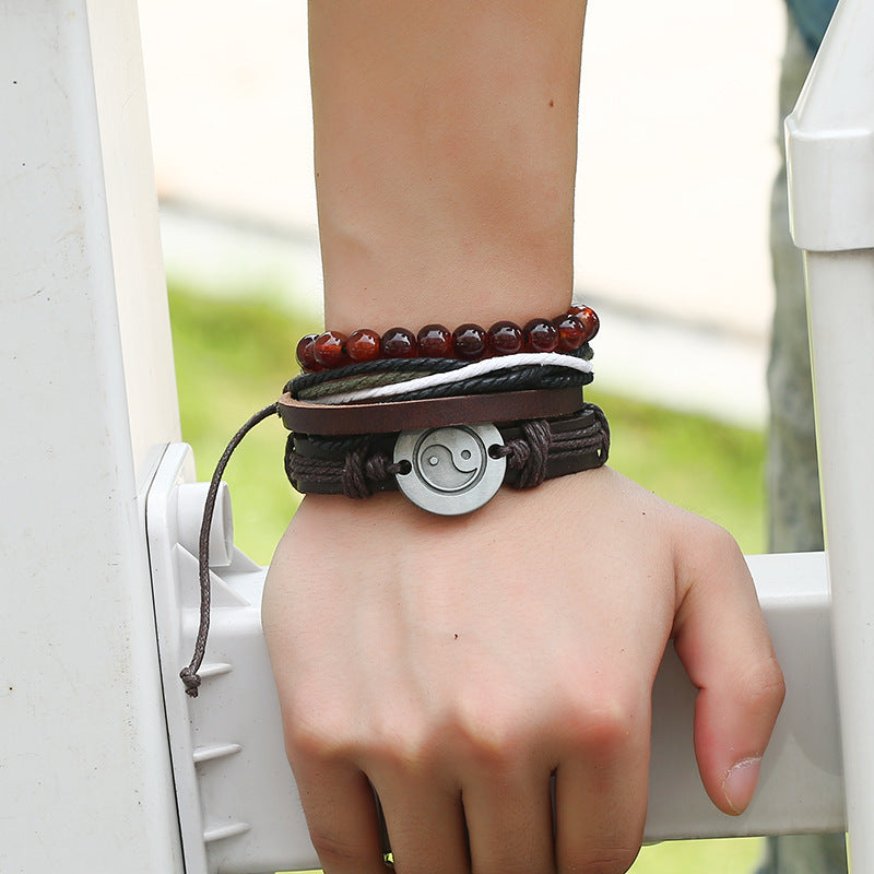 Alloy Gossip Leather Bracelet