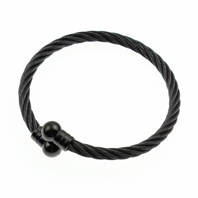 Stainless Steel Wire Ring Bracelet Women