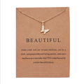 New hot star paper card necklace series Multi-set diamond pendant clavicle chain Women's personalized jewelry wholesale