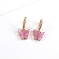 Jewelry Net Red Multicolor Acrylic Butterfly Earrings