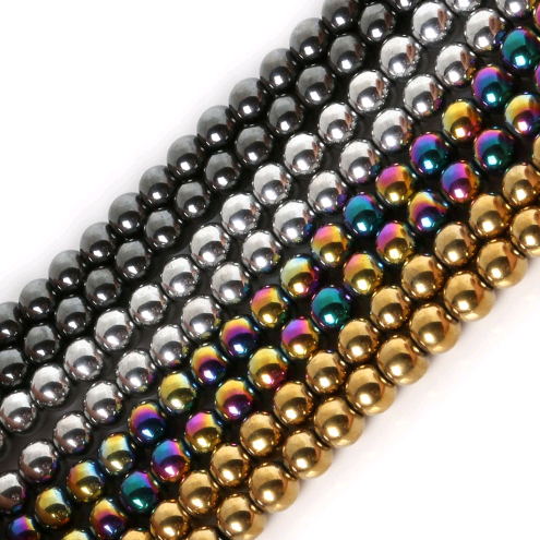 Bracelet diy jewelry material 4-10mm colorful black gallstone made necklace semi-finished beaded loose beads accessories
