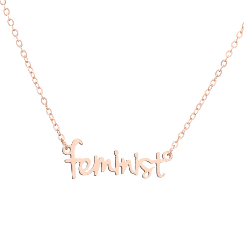 Name Feminist Necklace Women's Handwritten Chain  Christmas Gift