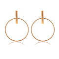 Simple Temperament Big Circle Female Earrings