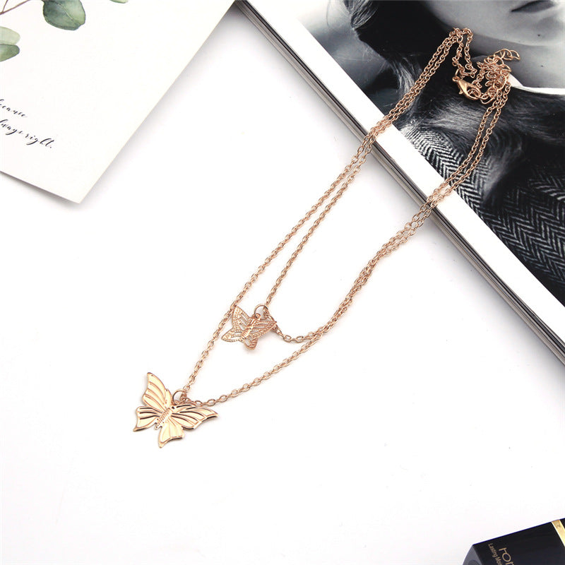 Double butterfly necklace