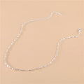 Ladies Short Simple Copper Piece Clavicle Necklace