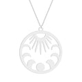 Men's And Women's Personality Simple Stainless Steel Sun And Moon Necklace Pendant