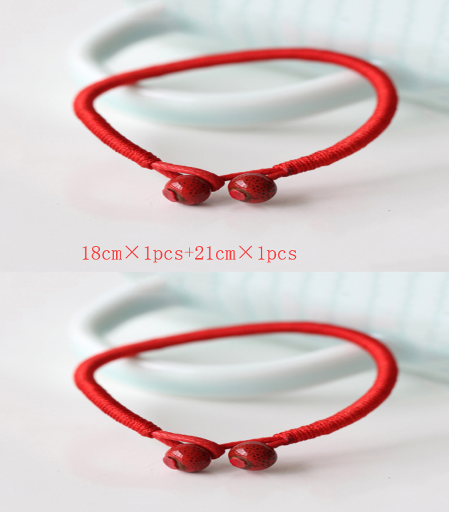 Year red rope bracelet men and women transfer safe ceramic handmade jewelry bracelet ethnic style