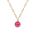 Alloy Hollow Oil Dripping Double-sided Necklace