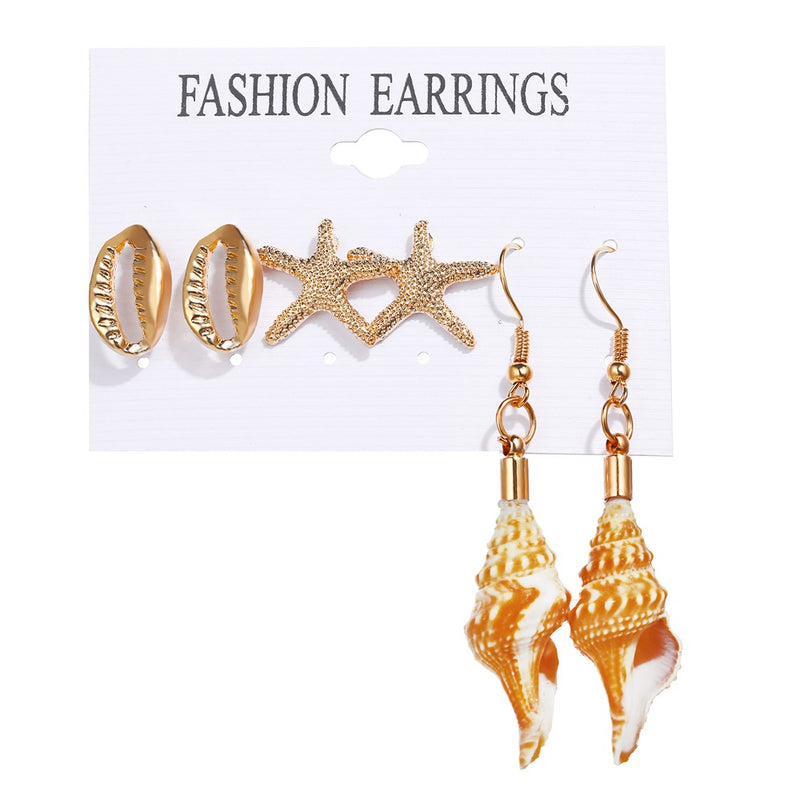 Shell Scallop Earring Set