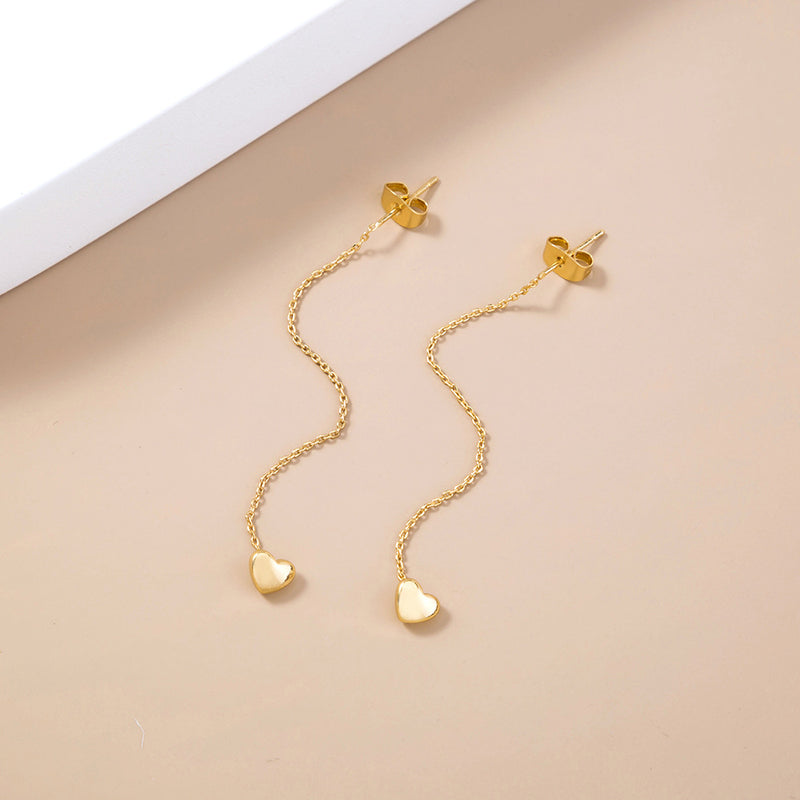 Love Ear Line Korean Style Small  Earrings