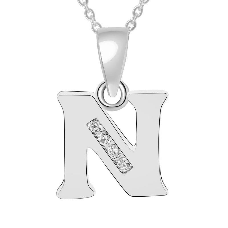 Europe and the United States 26 English alphabet fashion high-grade diamond necklace accessories