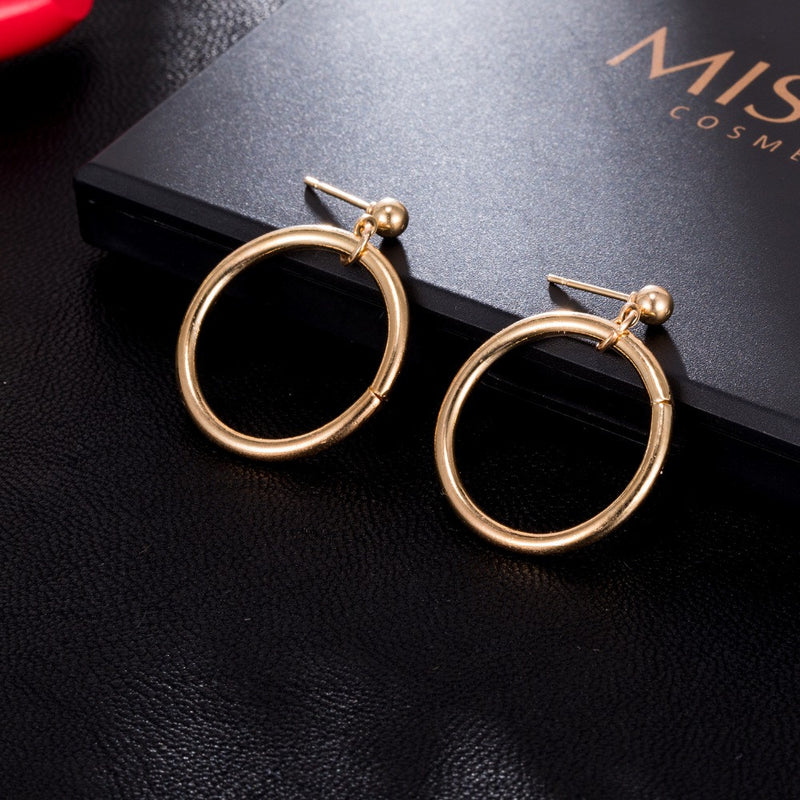 Metal ring earrings