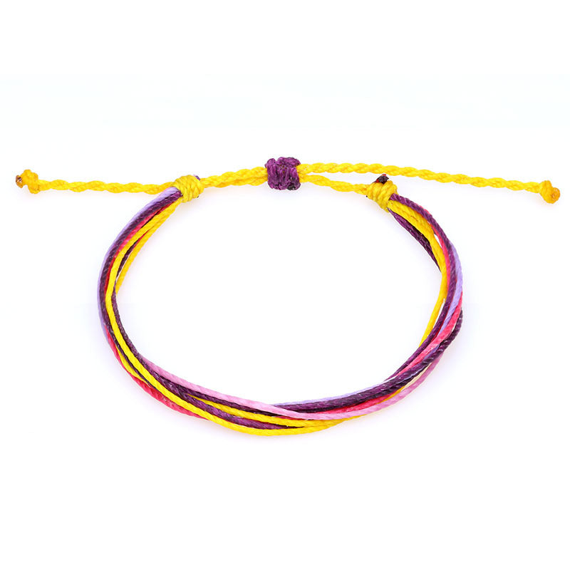 Wax Thread Braided Bracelet Bohemian South American Waterproof