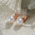 Fashion Simple Copper Ear Buckle Inlaid White Pearl Non-hole Ear Clip