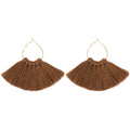 Bohemian Fan-Shaped Tassel Earrings