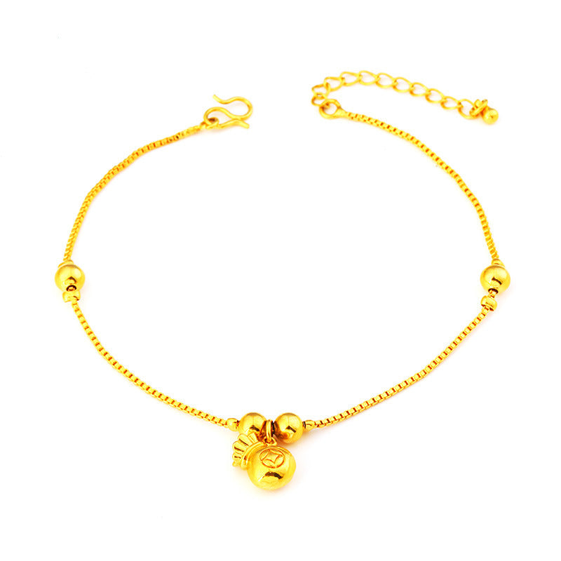 Four Leaf Clover Vietnam Sand Gold Anklet