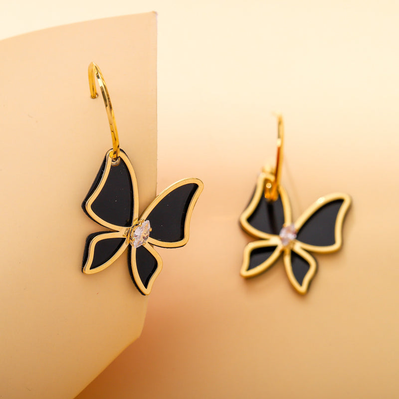 European And American Personality Creative Golden Geometric Butterfly Fashion