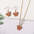 European And American Fashion Butterfly 2-piece Set Jewelry Wholesale