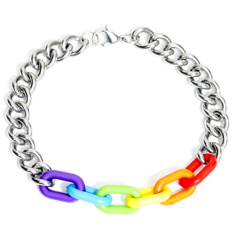 Stainless Steel Rainbow Gay Bracelet